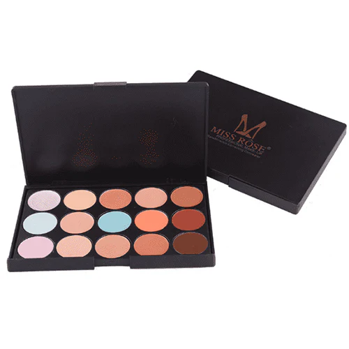 Miss Rose Concealer & contour Palette Makeup 15 Colors Cream - Image 3
